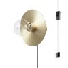 Courtney 1-Light Brass Plug-In or Hardwire Wall Sconce by Globe Electric
