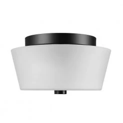 Jones 11 in. 2-Lights Bronze Flush Mount with Frosted Glass Shade by Globe Electric -Deals Globe Electric Store bronze globe electric flush mount lights 61253 1f 1000