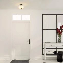 Jones 11 in. 2-Lights Bronze Flush Mount with Frosted Glass Shade by Globe Electric -Deals Globe Electric Store bronze globe electric flush mount lights 61253 31 1000