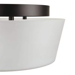 Jones 11 in. 2-Lights Bronze Flush Mount with Frosted Glass Shade by Globe Electric -Deals Globe Electric Store bronze globe electric flush mount lights 61253 4f 1000