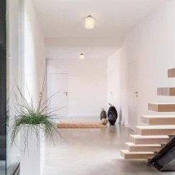 Aura 12 in. 1-Light Bronze Semi-Flush Mount with Clear Glass Outer Shade and Frosted Glass Inner Shade by Globe Electric -Deals Globe Electric Store bronze globe electric flush mount lights 61256 31 1000