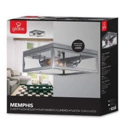 Memphis 2-Light Dark Bronze Flush Mount Ceiling Light by Globe Electric -Deals Globe Electric Store bronze globe electric flush mount lights 65748 44 1000