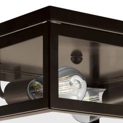 Memphis 2-Light Dark Bronze Flush Mount Ceiling Light by Globe Electric -Deals Globe Electric Store bronze globe electric flush mount lights 65748 c3 1000