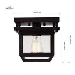 Sorrell 1-Light Bronze Outdoor/Indoor Flush Mount Light with Clear Glass Shade by Globe Electric 13 Sorrell 1-Light Bronze Outdoor/Indoor Flush Mount Light with Clear Glass Shade by Globe Electric -Deals Globe Electric Store bronze globe electric outdoor flush mount lights 44779 44 1000