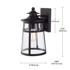 Ezekiel 1-Light Bronze Outdoor Wall Lantern Sconce by Globe Electric 9 Ezekiel 1-Light Bronze Outdoor Wall Lantern Sconce by Globe Electric -Deals Globe Electric Store bronze globe electric outdoor sconces 43574 44 1000