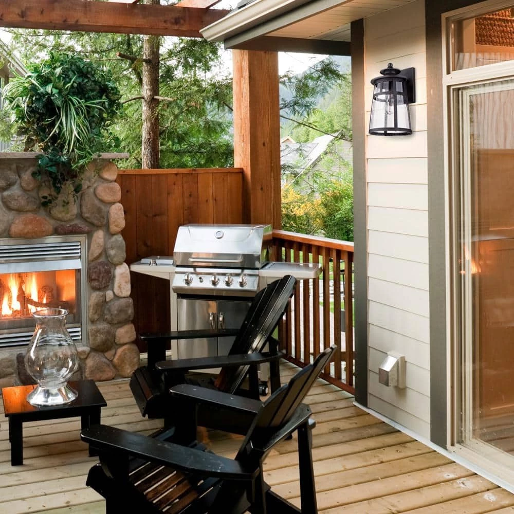 Ezekiel 1-Light Bronze Outdoor Wall Lantern Sconce by Globe Electric 2 Ezekiel 1-Light Bronze Outdoor Wall Lantern Sconce by Globe Electric - Image 2