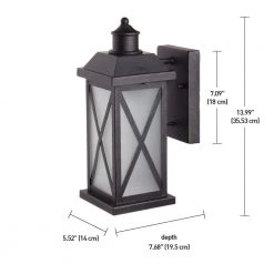 Ridley 1-Light Bronze Outdoor Wall Lantern Sconce by Globe Electric -Deals Globe Electric Store bronze globe electric outdoor sconces 43634 44 1000