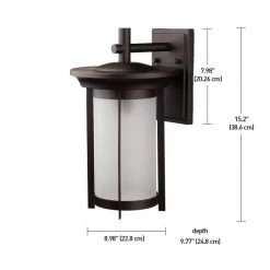 Scottsdale 1-Light Bronze Outdoor Wall Lantern Sconce by Globe Electric 9 Scottsdale 1-Light Bronze Outdoor Wall Lantern Sconce by Globe Electric -Deals Globe Electric Store bronze globe electric outdoor sconces 43888 44 1000