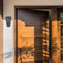 Columbus 1-Light Bronze Outdoor Indoor Wall Sconce with Clear Glass Panes Bulb Included by Globe Electric -Deals Globe Electric Store bronze globe electric outdoor sconces 44387 4f 1000