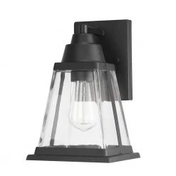 Merle 1-Light Bronze Outdoor/Indoor Wall Lantern Sconce with Clear Glass Shade by Globe Electric 12 Merle 1-Light Bronze Outdoor/Indoor Wall Lantern Sconce with Clear Glass Shade by Globe Electric -Deals Globe Electric Store bronze globe electric outdoor sconces 44697 1f 1000