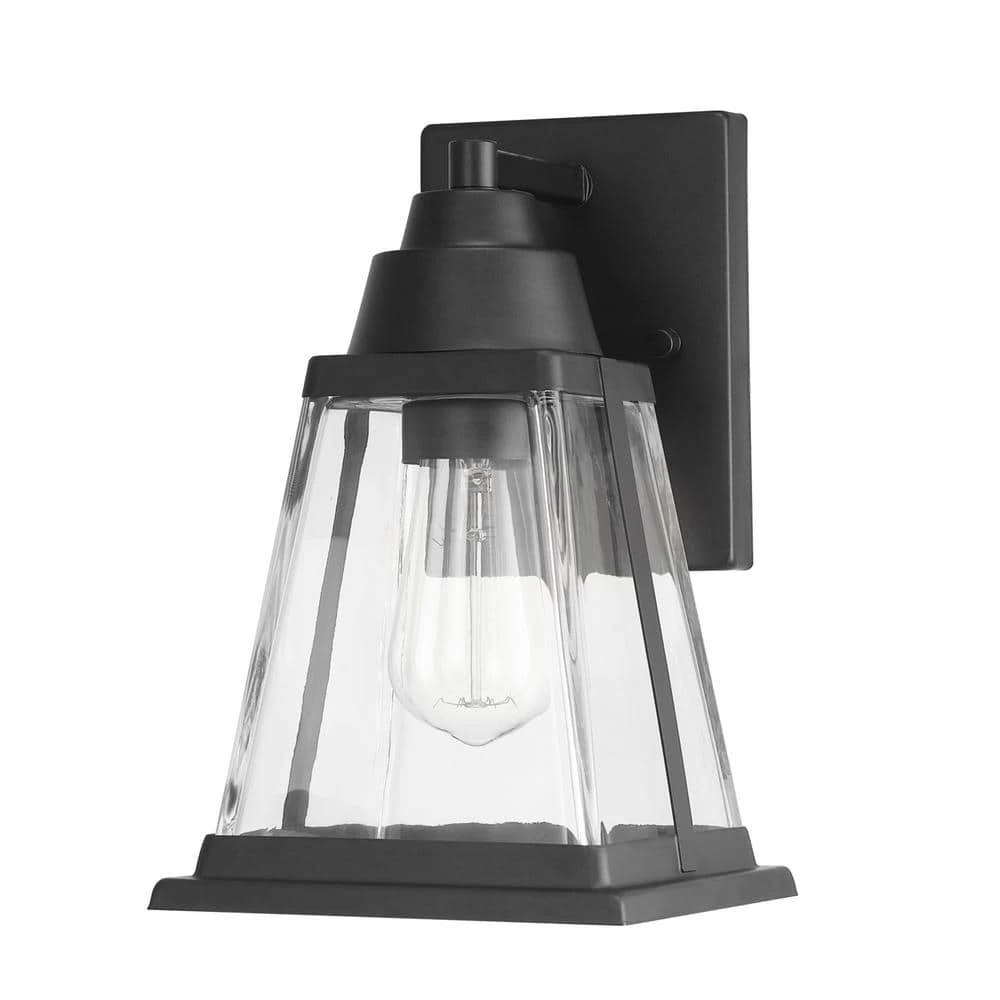 Merle 1-Light Bronze Outdoor/Indoor Wall Lantern Sconce with Clear Glass Shade by Globe Electric 5 Merle 1-Light Bronze Outdoor/Indoor Wall Lantern Sconce with Clear Glass Shade by Globe Electric - Image 5