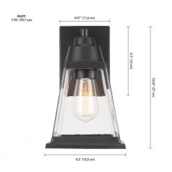 Merle 1-Light Bronze Outdoor/Indoor Wall Lantern Sconce with Clear Glass Shade by Globe Electric 13 Merle 1-Light Bronze Outdoor/Indoor Wall Lantern Sconce with Clear Glass Shade by Globe Electric -Deals Globe Electric Store bronze globe electric outdoor sconces 44697 44 1000