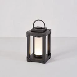 Rhye 1-Light Bronze Battery-Operated LED Integrated Outdoor Wall Lantern Sconce with Frosted Acrylic Panels 1-Pack by Globe Electric -Deals Globe Electric Store bronze globe electric outdoor sconces 91000559 fa 1000