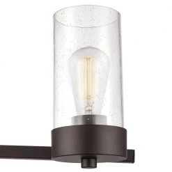 Axel 24 in. 3-Light Bronze Vanity Light with Seeded Glass Shades, Incandescent Bulbs Included by Globe Electric -Deals Globe Electric Store bronze globe electric vanity lighting 51633 4f 1000