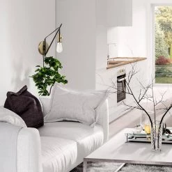 Exeter 1-Light Bronze with Brass Accents Plug-In or Hardwire Swing Arm Wall Sconce by Globe Electric -Deals Globe Electric Store bronze with brass accents globe electric wall sconces 51343 44 1000