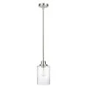 Annecy 1-Light Brushed nickel Pendant with Clear Glass Shade, Vintage Incandescent Bulb Included by Globe Electric