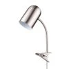 Carter 15 in. Brushed Nickel Clip-Arm Desk Lamp with Adjustable Gooseneck by Globe Electric