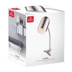 Carter 15 in. Brushed Nickel Clip-Arm Desk Lamp with Adjustable Gooseneck by Globe Electric 16 Carter 15 in. Brushed Nickel Clip-Arm Desk Lamp with Adjustable Gooseneck by Globe Electric -Deals Globe Electric Store brushed nickel globe electric desk lamps 52966 76 1000