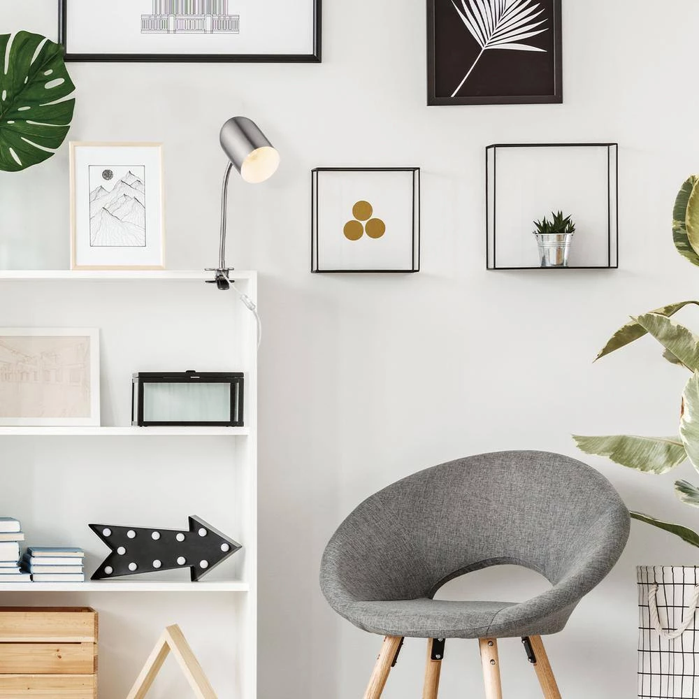 Carter 15 in. Brushed Nickel Clip-Arm Desk Lamp with Adjustable Gooseneck by Globe Electric 3 Carter 15 in. Brushed Nickel Clip-Arm Desk Lamp with Adjustable Gooseneck by Globe Electric - Image 3