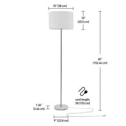 Versailles 60 in. Brushed Nickel Floor Lamp with Faux Marble Accent by Globe Electric 10 Versailles 60 in. Brushed Nickel Floor Lamp with Faux Marble Accent by Globe Electric -Deals Globe Electric Store brushed nickel globe electric floor lamps 67036 44 1000