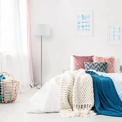 Versailles 60 in. Brushed Nickel Floor Lamp with Faux Marble Accent by Globe Electric 8 Versailles 60 in. Brushed Nickel Floor Lamp with Faux Marble Accent by Globe Electric -Deals Globe Electric Store brushed nickel globe electric floor lamps 67036 4f 1000