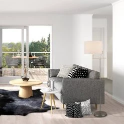 Jaclyn 63 in. Brushed Nickel Swing Arm Floor Lamp with White Shade, CEC Title 20 Bulb Included by Globe Electric 10 Jaclyn 63 in. Brushed Nickel Swing Arm Floor Lamp with White Shade, CEC Title 20 Bulb Included by Globe Electric -Deals Globe Electric Store brushed nickel globe electric floor lamps 67756 4f 1000