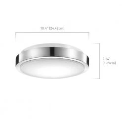 Wi-Fi Smart 11 in, 1-Light Brushed Nickel Smart LED Integrated Flush Mount by Globe Electric -Deals Globe Electric Store brushed nickel globe electric flush mount lights 60839 1d 1000