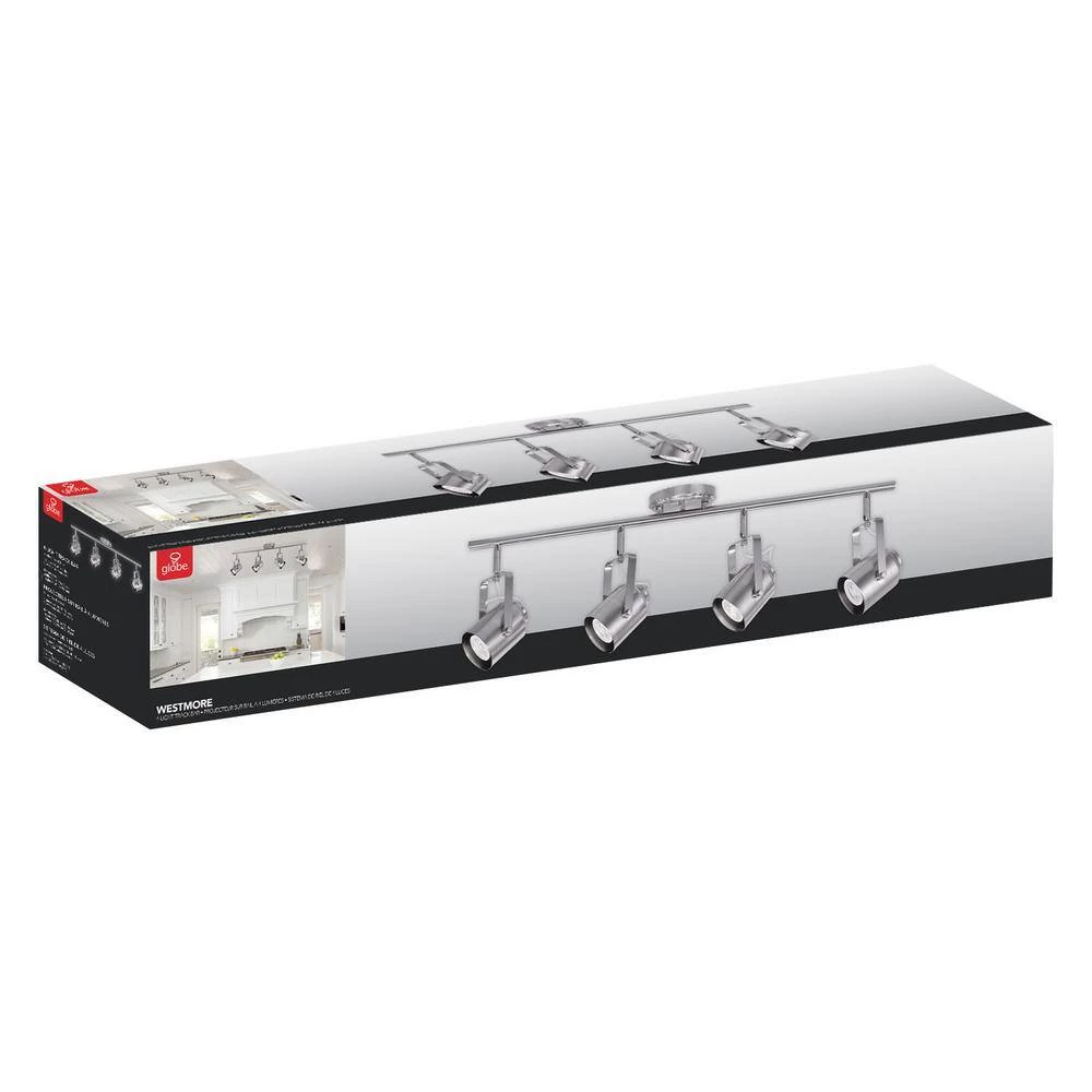 Westmore 2 ft. 4-Light Brushed Nickel Track Lighting Kit by Globe Electric 5 Westmore 2 ft. 4-Light Brushed Nickel Track Lighting Kit by Globe Electric - Image 5