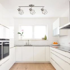 Cedric 3-Light Brushed Nickel Track Lighting Kit, Incandescent Bulbs Included by Globe Electric -Deals Globe Electric Store brushed nickel globe electric track lighting kits 59701 4f 1000