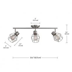 Cedric 3-Light Brushed Nickel Track Lighting Kit, Incandescent Bulbs Included by Globe Electric -Deals Globe Electric Store brushed nickel globe electric track lighting kits 59701 fa 1000
