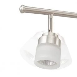 Spence 3.85 ft. 6-Light Brushed Nickel Flexible Track Lighting Kit with Frosted Glass Shades by Globe Electric -Deals Globe Electric Store brushed nickel globe electric track lighting kits 59865 4f 1000