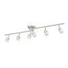 Spence 3.85 ft. 6-Light Brushed Nickel Flexible Track Lighting Kit with Frosted Glass Shades by Globe Electric