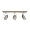 Williamsburg 2 ft. 3-Light Brushed Nickel Linear Track Lighting Kit with Light Faux Wood Canopy, Bulbs Included by Globe Electric