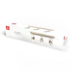 Williamsburg 2 ft. 3-Light Brushed Nickel Linear Track Lighting Kit with Light Faux Wood Canopy, Bulbs Included by Globe Electric -Deals Globe Electric Store brushed nickel globe electric track lighting kits 59963 76 1000