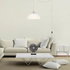 Griffin 1-Light Brushed Steel Plug-In or Hardwire Pendant Lighting with 15 ft. Cord by Globe Electric -Deals Globe Electric Store brushed steel globe electric chandeliers 61102 4f 1000