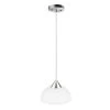 Griffin 1-Light Brushed Steel Plug-In or Hardwire Pendant Lighting with 15 ft. Cord by Globe Electric