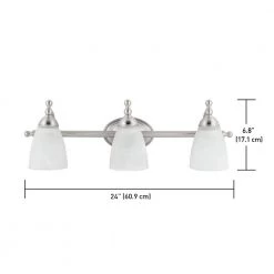 Diana 3-Light Satin Nickel Bath Vanity Light by Globe Electric 5 Diana 3-Light Satin Nickel Bath Vanity Light by Globe Electric -Deals Globe Electric Store brushed steel globe electric vanity lighting 50783 4f 1000