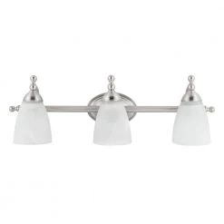 Diana 3-Light Satin Nickel Bath Vanity Light by Globe Electric