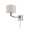 Bernard 8 in. Brushed Steel Plug-In or Hardwire Wall Sconce by Globe Electric