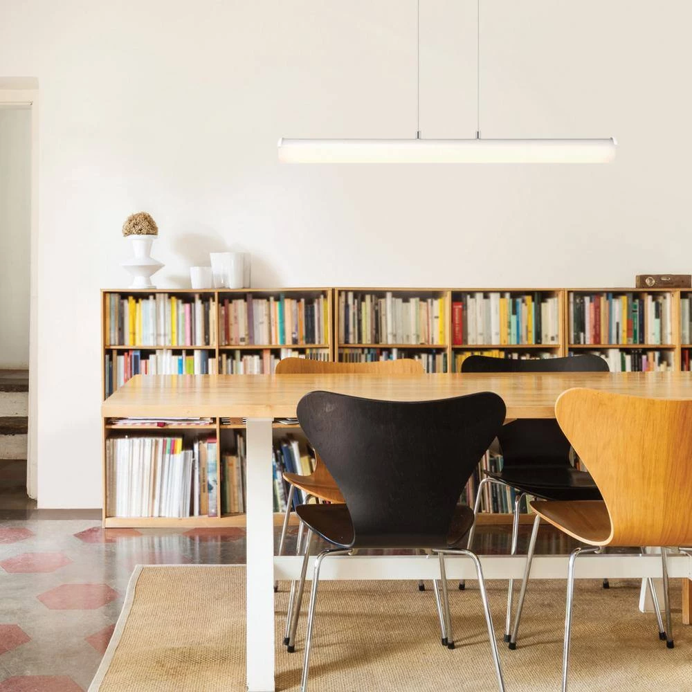 Calypso 20-Watt Integrated LED Chrome Pendant with Frosted Acrylic Shade by Globe Electric 4 Calypso 20-Watt Integrated LED Chrome Pendant with Frosted Acrylic Shade by Globe Electric - Image 4