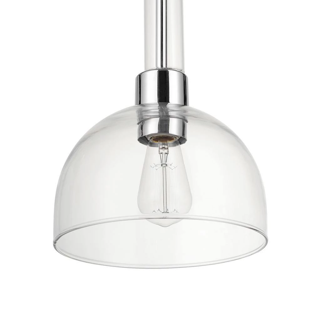 Tai 1-Light Chrome Pendant Light with Clear Glass Shade by Globe Electric 3 Tai 1-Light Chrome Pendant Light with Clear Glass Shade by Globe Electric - Image 3