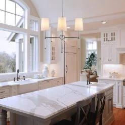 Jules 4-Light Chrome Chandelier with Acrylic Crystal Accents and White Fabric Shades by Globe Electric 10 Jules 4-Light Chrome Chandelier with Acrylic Crystal Accents and White Fabric Shades by Globe Electric -Deals Globe Electric Store chrome globe electric chandeliers 61104 c3 1000