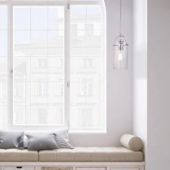 Jennings 1-Light Chrome Plug-In or Hardwire Pendant Lighting with 15 ft. Cord by Globe Electric -Deals Globe Electric Store chrome globe electric chandeliers 61105 c3 1000