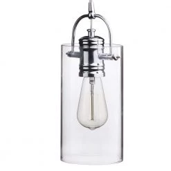 Jennings 1-Light Chrome Plug-In or Hardwire Pendant Lighting with 15 ft. Cord by Globe Electric -Deals Globe Electric Store chrome globe electric chandeliers 61105 fa 1000