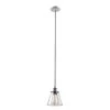 Mercer 1-Light Chrome and Black Vintage Industrial Hanging Pendant by Globe Electric