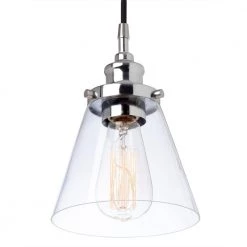 Mercer 1-Light Chrome and Black Vintage Industrial Hanging Pendant by Globe Electric -Deals Globe Electric Store chrome globe electric chandeliers 65381 c3 1000