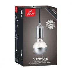 Glenmore 1-Light Chrome Plug-In or Hardwire Pendant by Globe Electric -Deals Globe Electric Store chrome globe electric chandeliers 65982 76 1000