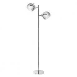 Miles 2-Light Adjustable Head Chrome Floor Lamp by Globe Electric
