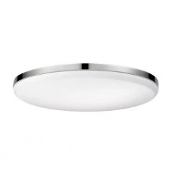 Ellington 28-Watt Chrome Integrated LED Ceiling Flush Mount by Globe Electric
