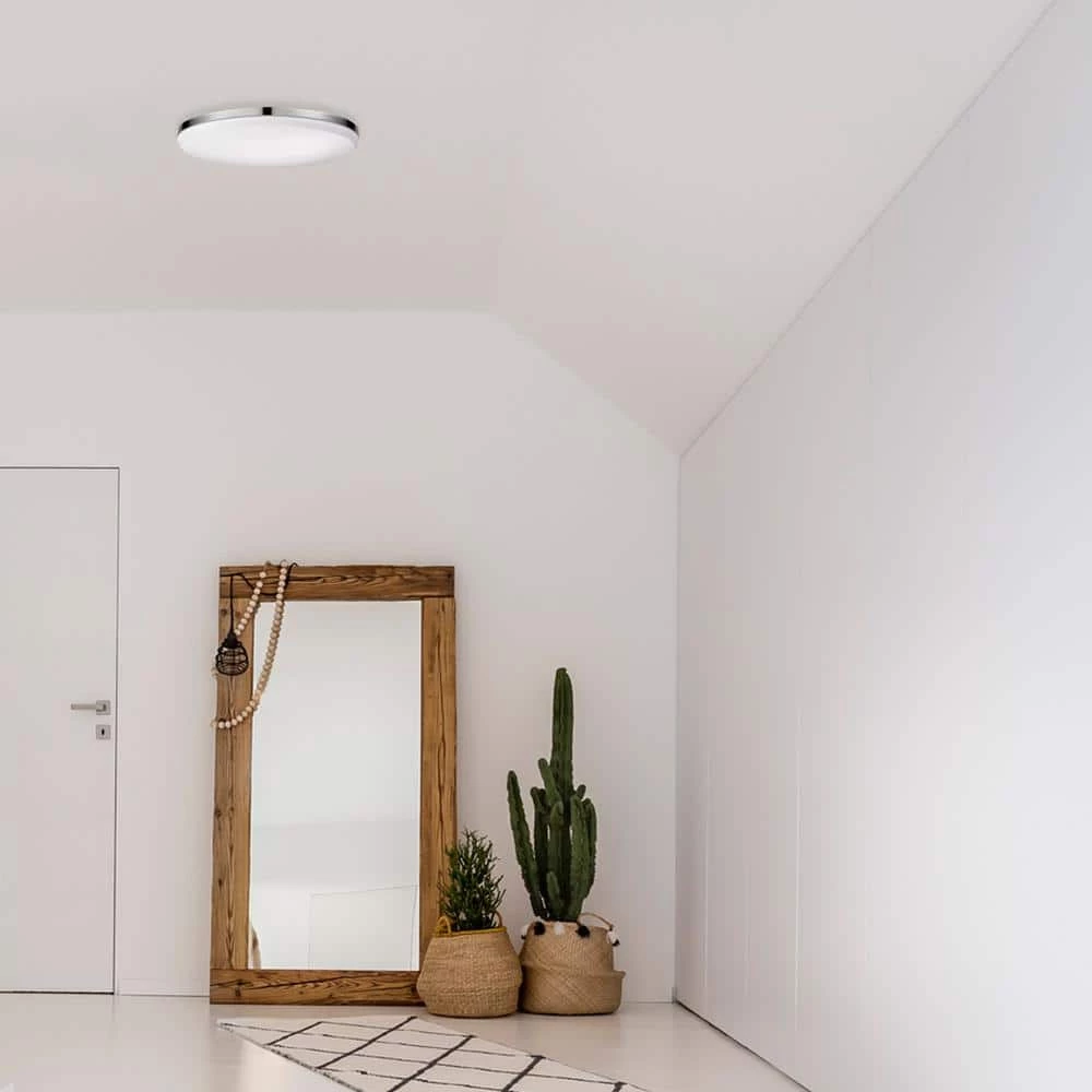 Ellington 28-Watt Chrome Integrated LED Ceiling Flush Mount by Globe Electric 2 Ellington 28-Watt Chrome Integrated LED Ceiling Flush Mount by Globe Electric - Image 2